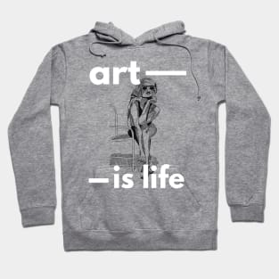 Art is life illustration Hoodie